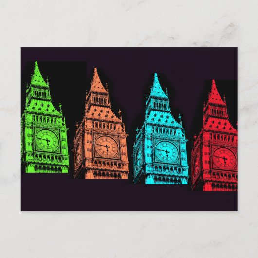 Carte Postale Big Ben Collage (Devant)