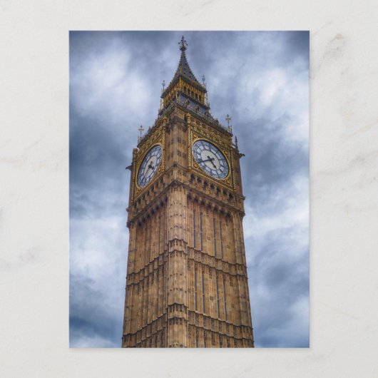 Carte Postale Big Ben dans les nuages | Londres, Angleterre (Devant)