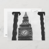 Carte Postale Big Ben en noir et blanc (Devant / Derrière)