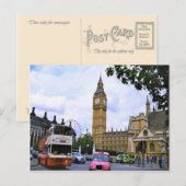Carte Postale Big Ben et le palais de Westminster (Devant / Derrière)