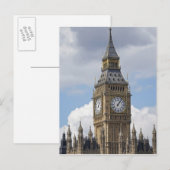 Carte Postale Big Ben et les Chambres du Parlement, Londres, (Devant / Derrière)