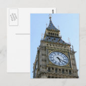 Carte Postale Big Ben Horloge à Londres, Angleterre Royaume-Uni (Devant / Derrière)