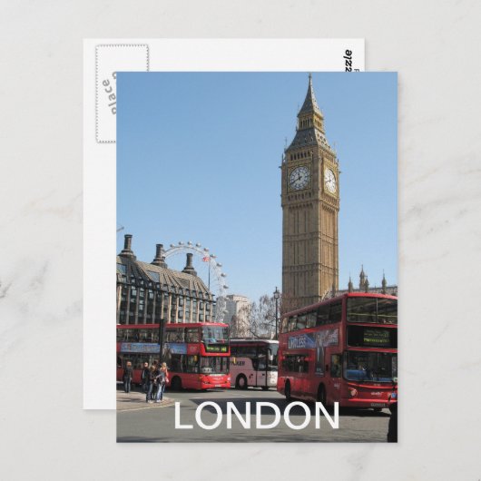 Carte postale Big Ben London Eye Westminster Royau (Devant / Derrière)