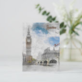 Carte postale Big Ben London Royaume-Uni (Debout devant)
