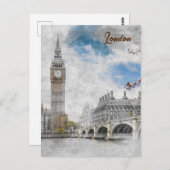 Carte postale Big Ben London Royaume-Uni (Devant / Derrière)