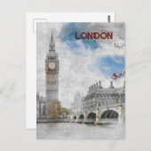 Carte postale Big Ben London Royaume-Uni (Devant / Derrière)