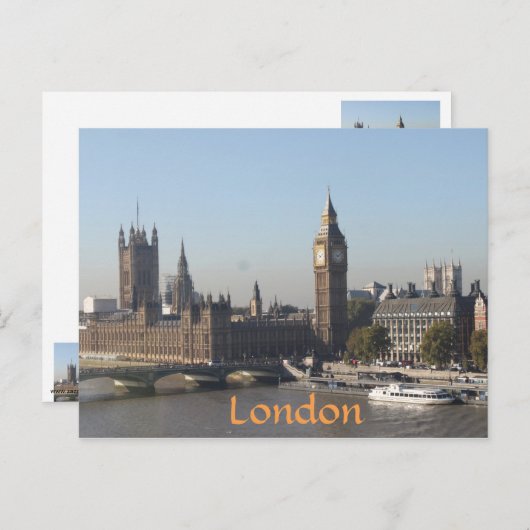 Carte Postale Big Ben, Londres Angleterre (Devant / Derrière)