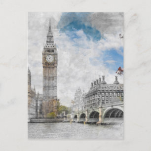 Carte postale Big Ben Londres - Souvenir de voyage