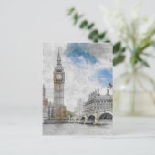 Carte postale Big Ben Londres - Souvenir de voyage (Debout devant)