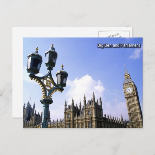 Carte Postale Big Ben Postcard (Devant / Derrière)