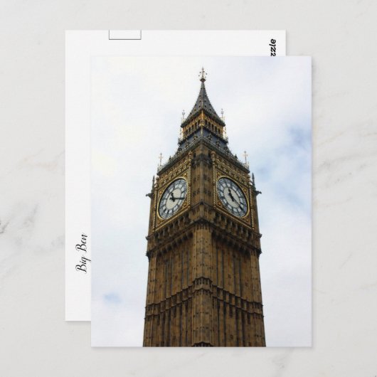 Carte Postale Big Ben Postcard (Devant / Derrière)