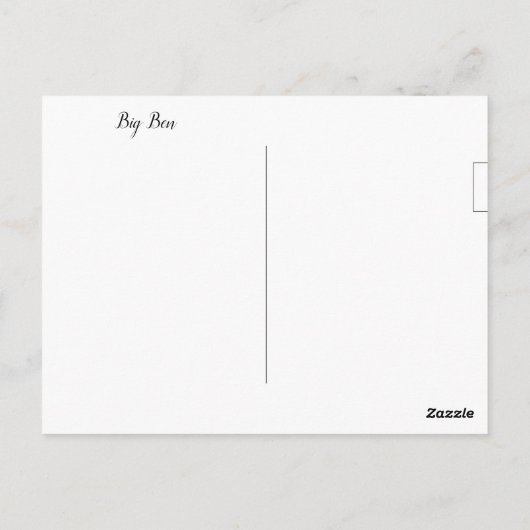 Carte Postale Big Ben Postcard (Dos)