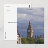Carte Postale Big Ben, tour horloge - Londres (Devant / Derrière)