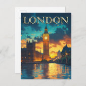 Carte Postale Big Ben, Voyage à Londres  (Devant / Derrière)