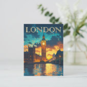 Carte Postale Big Ben, Voyage à Londres  (Debout devant)