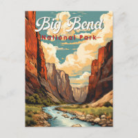 Big Bend National Park Illustration Retro