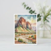 Carte Postale Big Bend National Park Texas aquarelle peinture (Debout devant)