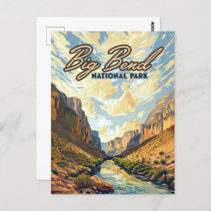 Carte Postale Big Bend National Park Texas Desert Retro
