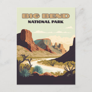 Carte Postale Big Bend National Park Texas Retro Travel