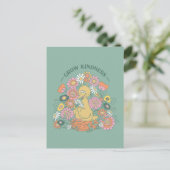 Carte Postale Big Bird | Grow Kindness Floral Graphic (Debout devant)