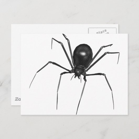 Carte Postale Big Black Déplaisant 3D Spider (Devant / Derrière)
