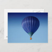 Carte Postale Big Blue Hot Air Balloon (Devant / Derrière)