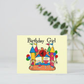 Carte Postale Big Bounce Girl 4th Birthday T-shirts et cadeaux (Debout devant)