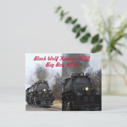 Carte Postale Big Boy 4014 (Debout devant)