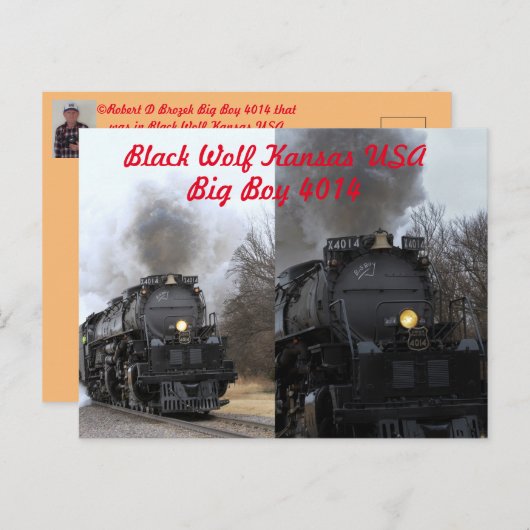 Carte Postale Big Boy 4014 (Devant / Derrière)