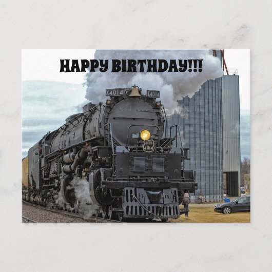Carte Postale Big Boy 4014 Steam Train Anniversaire (Devant)