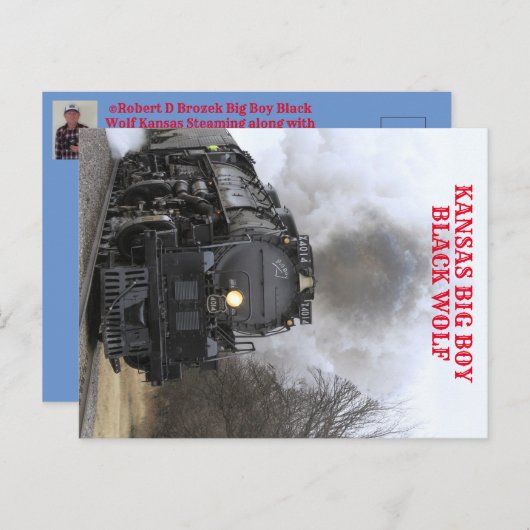 Carte Postale Big Boy Steaming le long (Devant / Derrière)