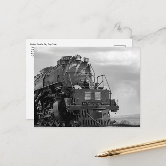 Carte postale Big Boy Train (Devant/Arrière en situation)