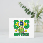 Carte Postale Big Brother brésilien - Oiseau avec le drapeau du (Debout devant)