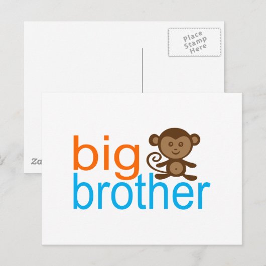 Carte Postale Big Brother Monkey (Devant / Derrière)