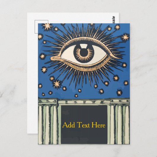 Carte Postale Big Eye, personnaliser ajouter du texte, (Devant / Derrière)