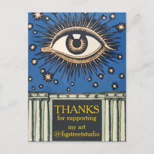 Carte Postale Big Eye Thanks, modifier le texte