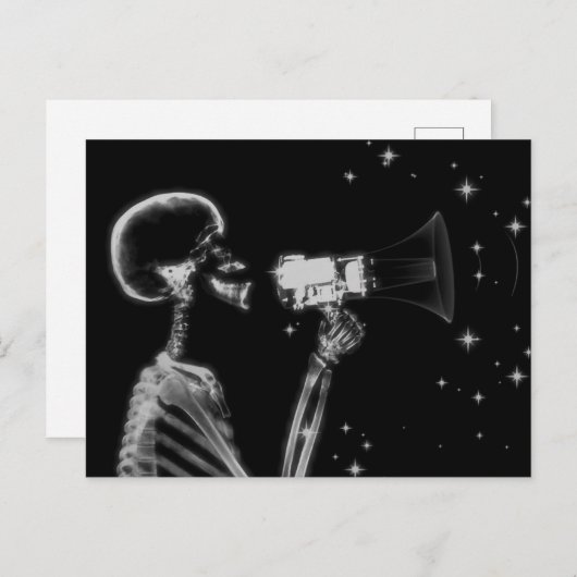 Carte Postale Big Faire-part X-Ray Skeleton - B&W (Devant / Derrière)