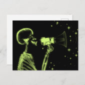 Carte Postale Big Faire-part X-Ray Skeleton - Lime Green (Devant / Derrière)