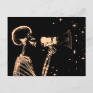Carte Postale Big Faire-part X-Ray Skeleton - Orange