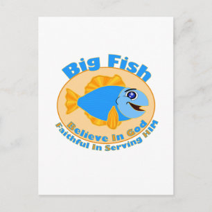 Carte Postale Big Fish Croyez en Dieu