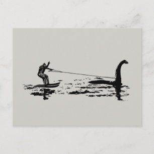 Carte Postale Big Foot et Nessie