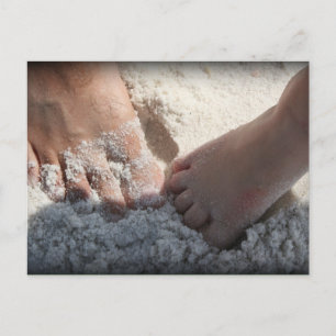 Carte Postale Big Foot Little Foot à la plage golfe de Floride