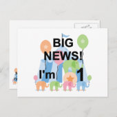 Carte Postale Big News Circus 1er Anniversaire T-shirts et cadea (Devant / Derrière)