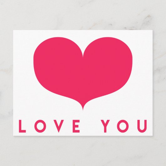 Carte postale Big Pink Heart Valentine's Day (Devant)