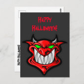 Carte postale Big Red Devil Halloween (Devant / Derrière)