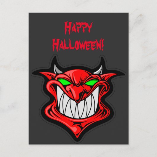 Carte postale Big Red Devil Halloween (Devant)