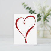 Carte postale Big Red Heart Save The Dates (Debout devant)