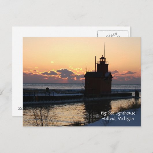 Carte Postale Big Red Lighthouse (Devant / Derrière)