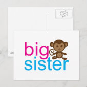 Carte Postale Big Sister Monkey (Devant / Derrière)