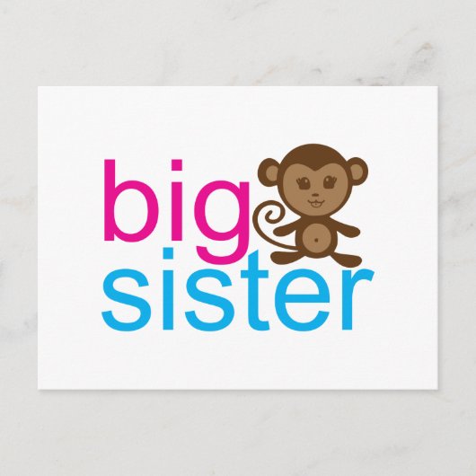 Carte Postale Big Sister Monkey (Devant)